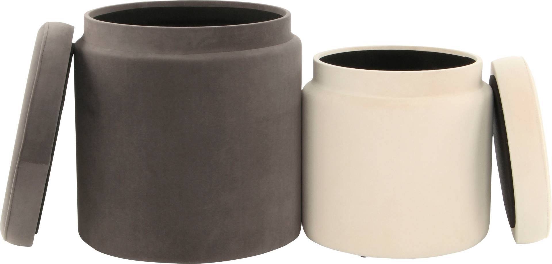 Kayoom Stauraumhocker »Hocker Zora 225 2er-Set, samtweicher Stoffbezug,runde elegante Form«, (Set, 2 St.), samtweich, gepolstert, mit Stauraum, weiche Polsterung Kayoom Stauraumhocker »Hocker Zora 225 2er-Set, samtweicher Stoffbezug,runde elegante Form«, (Set, 2 St.), samtweich, gepolstert, mit Stauraum, weiche Polsterung von Kayoom