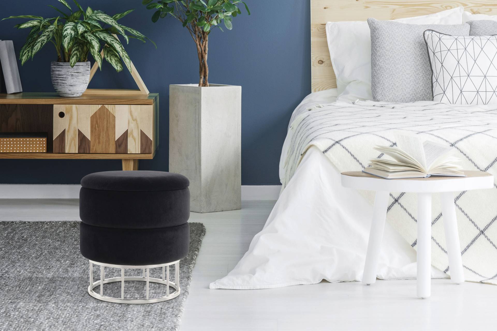 Kayoom Stauraumhocker »Hocker Zero 525, Sitzhocker mit Komfort,runde, moderne Form«, (1 St.), glamourös, elegant, mit Stauraum, Bezug aus samtweichem Stoff Kayoom Stauraumhocker »Hocker Zero 525, Sitzhocker mit Komfort,runde, moderne Form«, (1 St.), glamourös, elegant, mit Stauraum, Bezug aus samtweichem Stoff von Kayoom