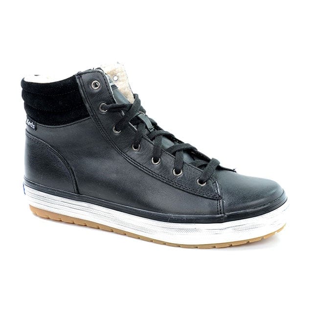 Keds Wh54253 Hi Rise Vintage Black Pull Up Leather-36 36