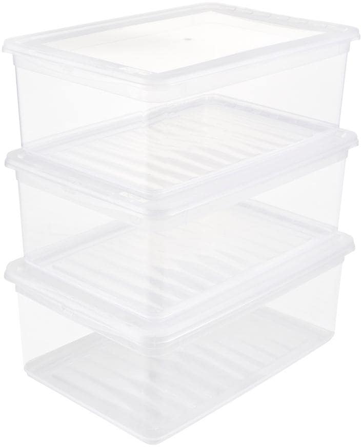 keeeper Aufbewahrungsbox »bea, clearbox mit Air Control-System«, (Set, 3 St.), 3 x 11 l, stapelbar, 39 x 26,5 x14 cm von Keeeper