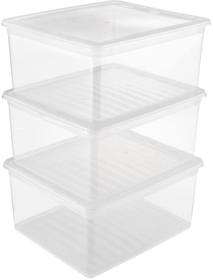 keeeper Aufbewahrungsbox »bea, clearbox mit Air Control-System«, (Set, 3 St.), 3 x 18 l, stapelbar, 39 x 33,5 x 18 cm von Keeeper