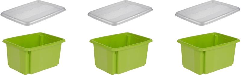 keeeper Organizer »emil«, (Set, 3 St.), Aufbewahrungsbox, 15 L, mit Deckel, hochwertiger Kunststoff von Keeeper