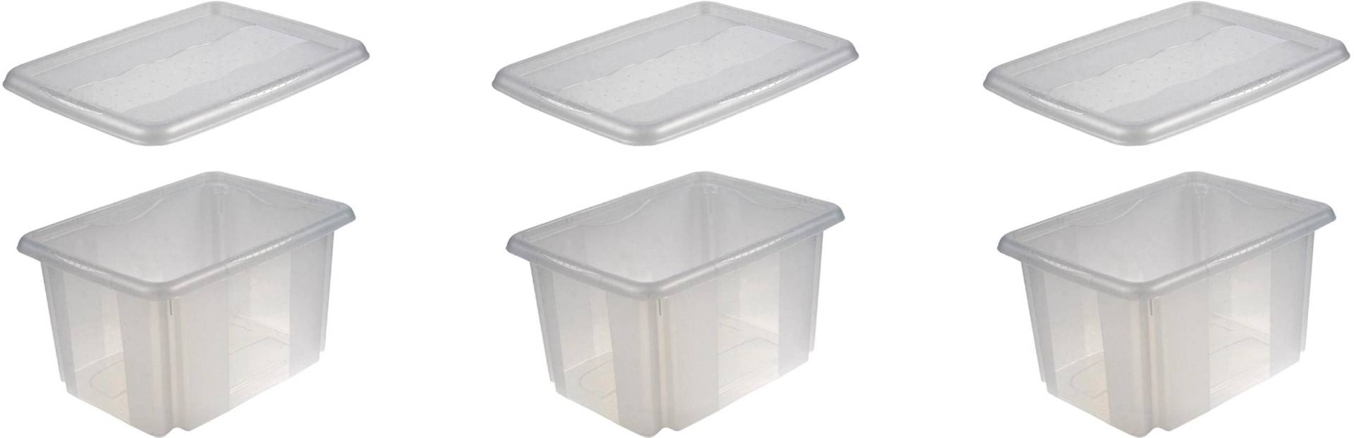 keeeper Organizer »emil«, (Set, 3 St.), Aufbewahrungsbox, 15 L, mit Deckel, hochwertiger Kunststoff von Keeeper