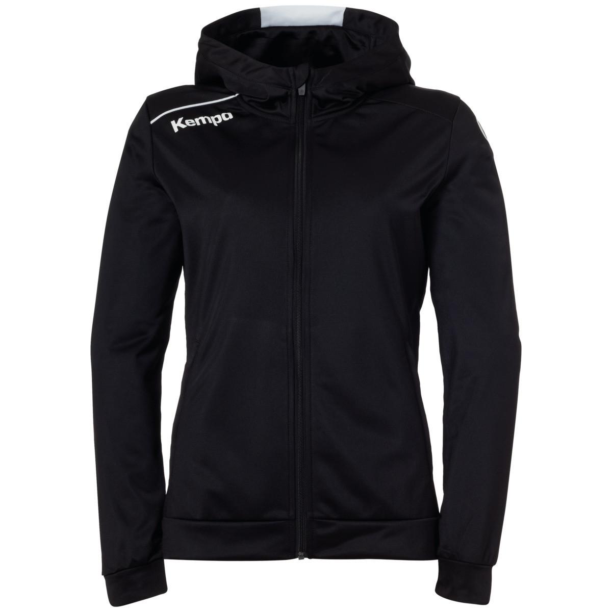 Damen-trainingjacke Mit Kapuze Player Unisex Schwarz/Weiss S von Kempa