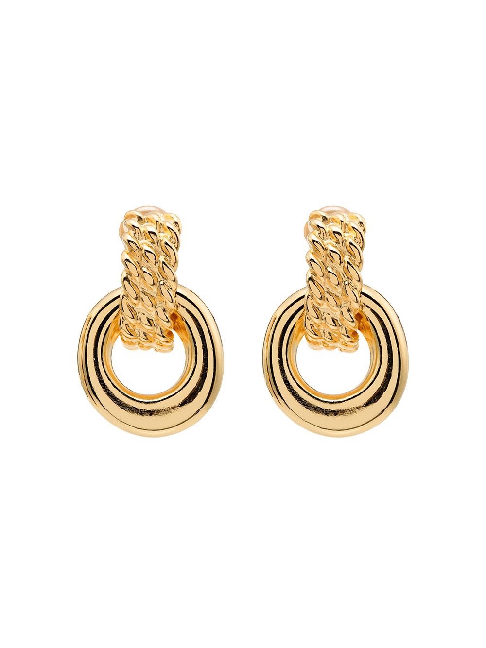 Kenneth Jay Lane Doorknocker gold-tone clip earrings von Kenneth Jay Lane