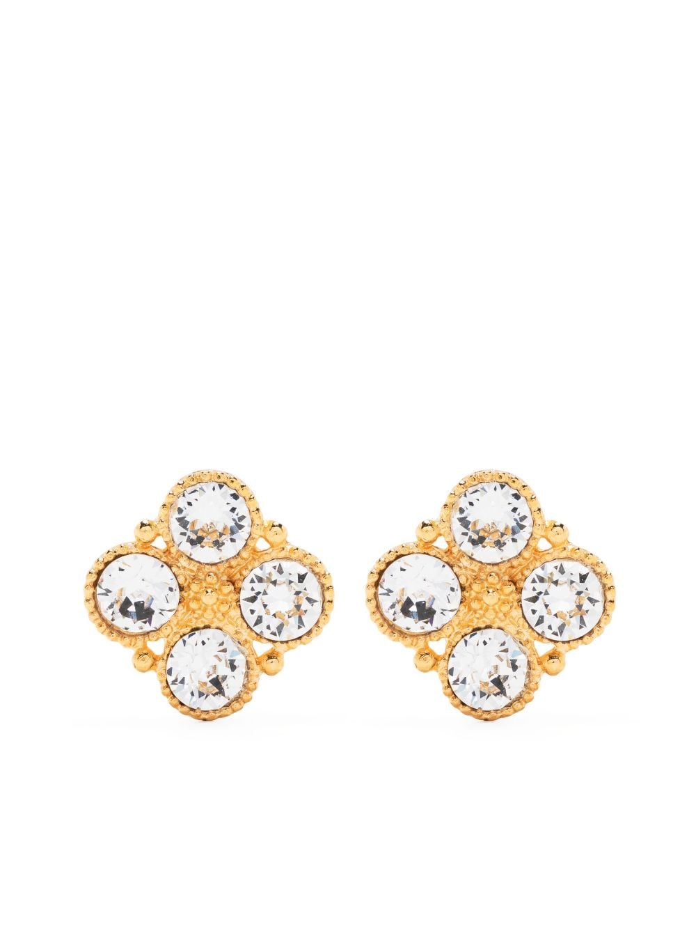 Kenneth Jay Lane crystal-embellished faceted-finish earrings - Gold von Kenneth Jay Lane