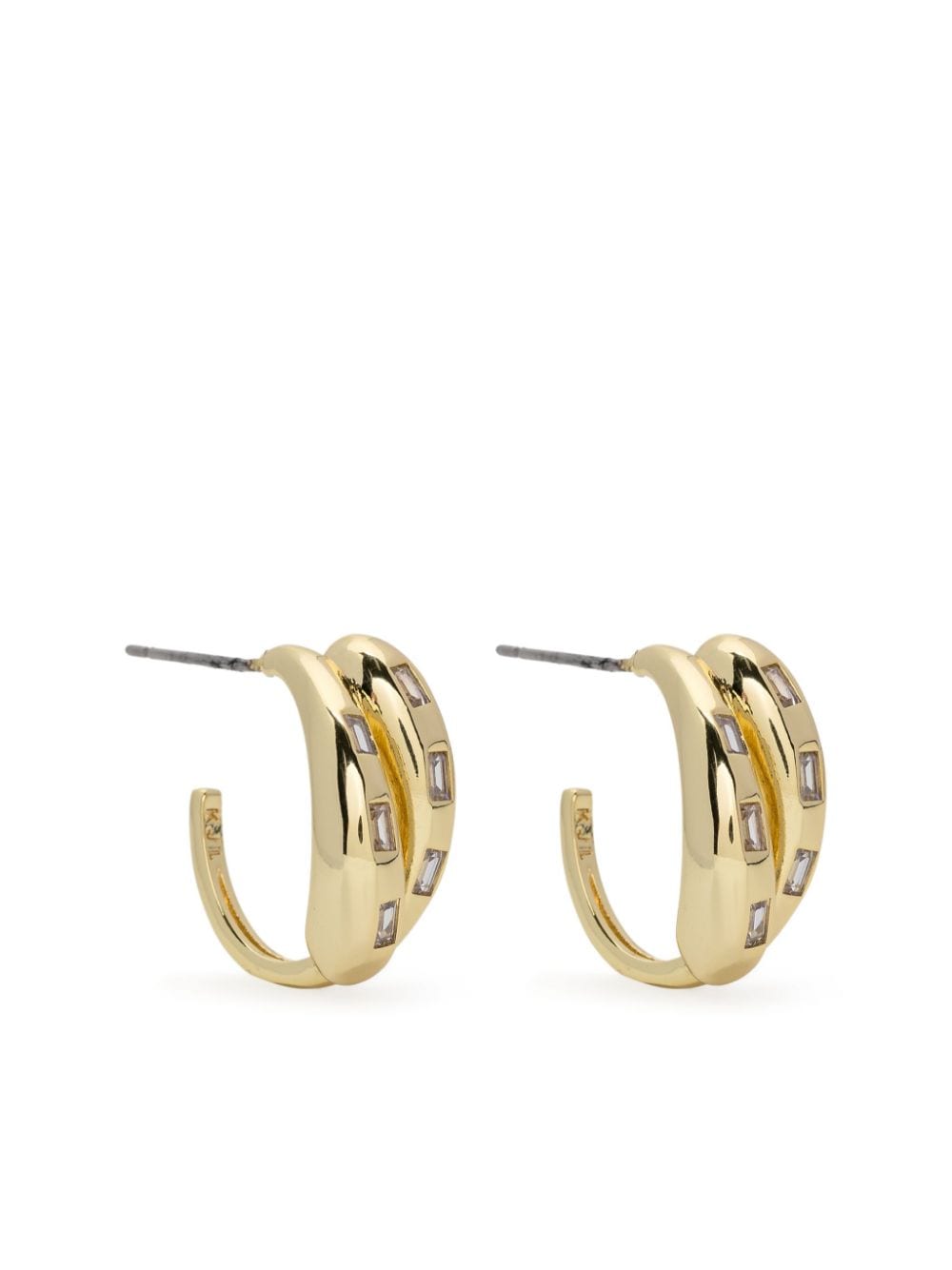 Kenneth Jay Lane crystal-embellished hoop earrings - Gold von Kenneth Jay Lane