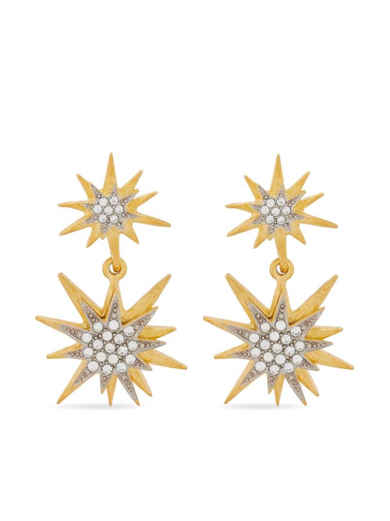 Kenneth Jay Lane crystal embellishment earrings - Gold von Kenneth Jay Lane