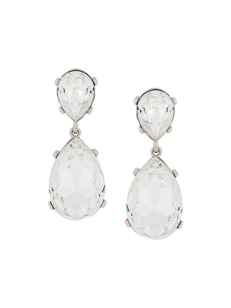 Kenneth Jay Lane crystal teardrop earrings - Silver von Kenneth Jay Lane