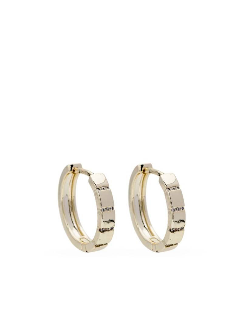 Kenneth Jay Lane gold-plated sculpted hoop earrings - Silver von Kenneth Jay Lane