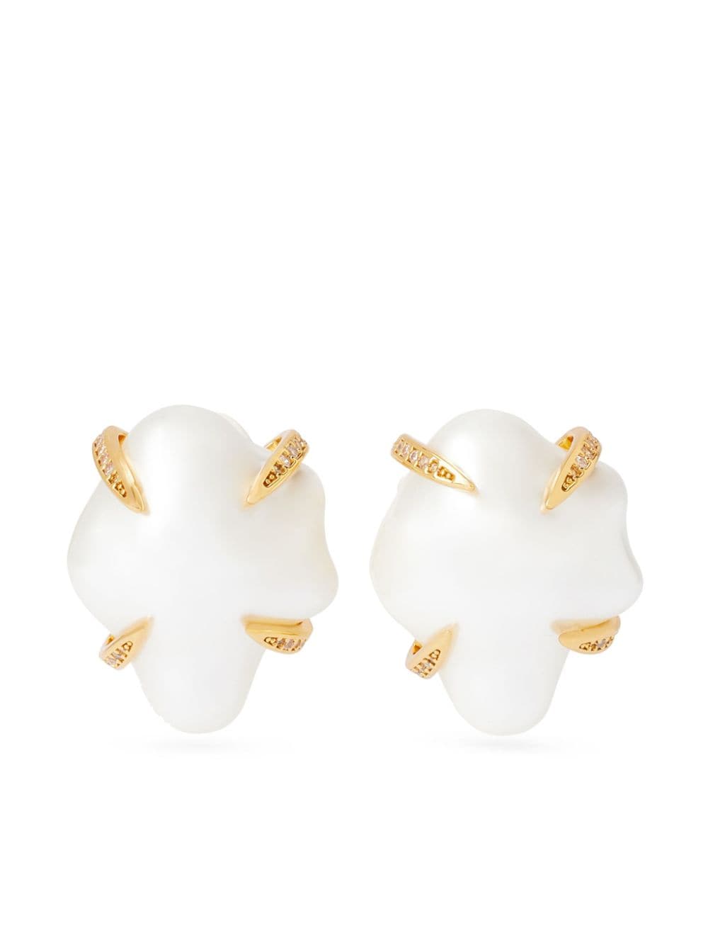 Kenneth Jay Lane pearl-embellished asymmetric earrings - Gold von Kenneth Jay Lane