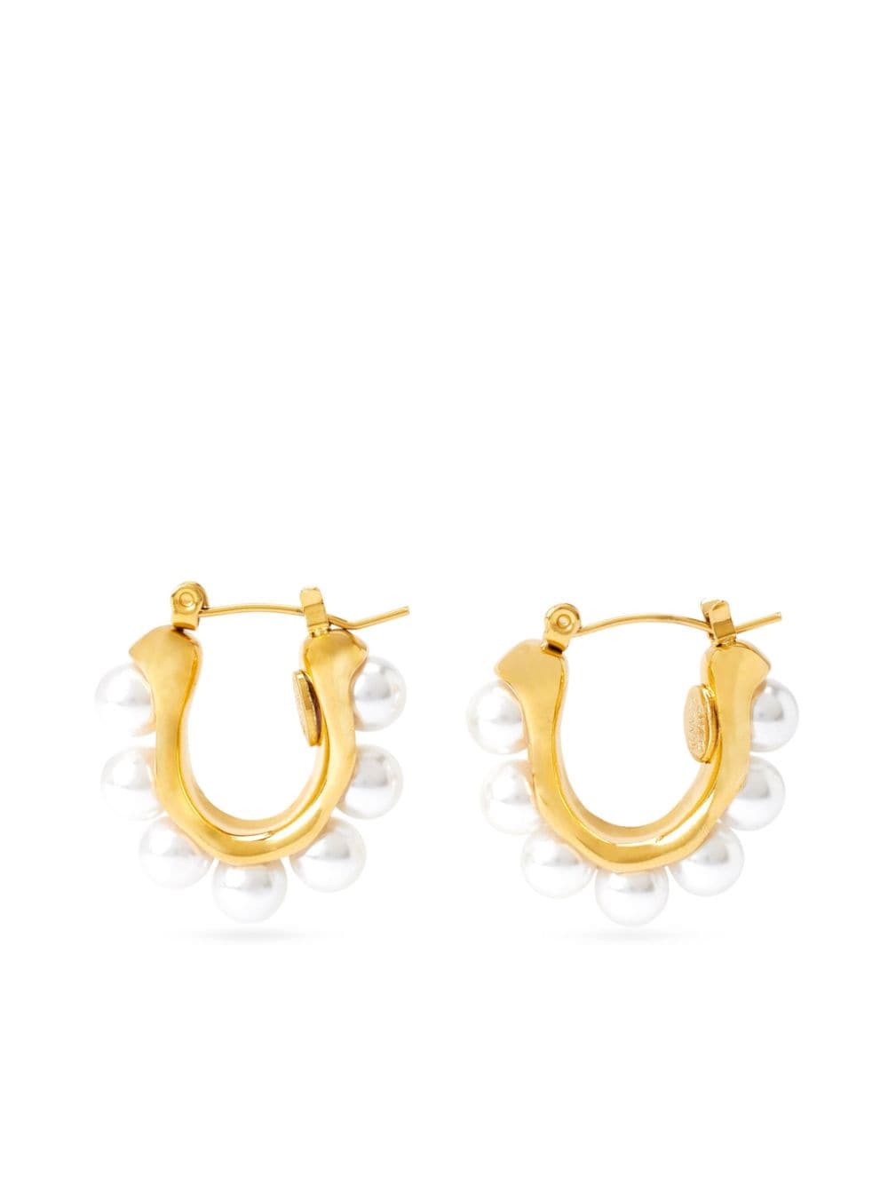 Kenneth Jay Lane pearl-embellished hoop earrings - Gold von Kenneth Jay Lane