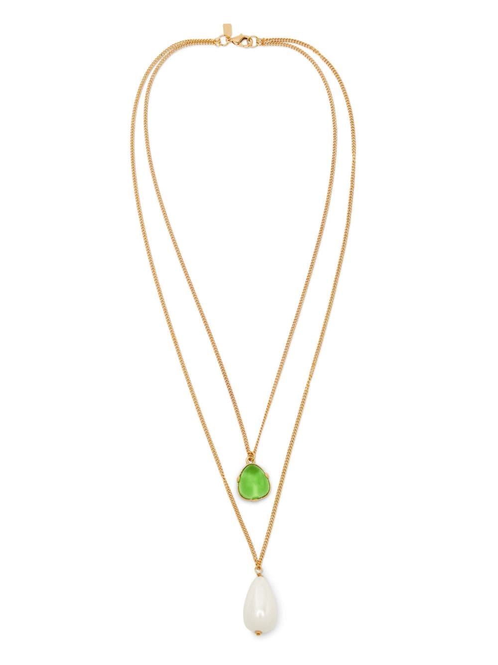 Kenneth Jay Lane two-chain pendant necklace - Gold von Kenneth Jay Lane