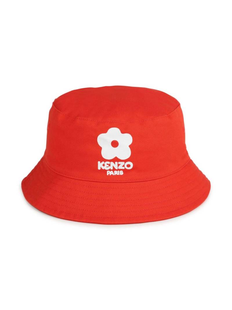 Kenzo Kids Boke Flower cotton bucket hat - Red von Kenzo Kids