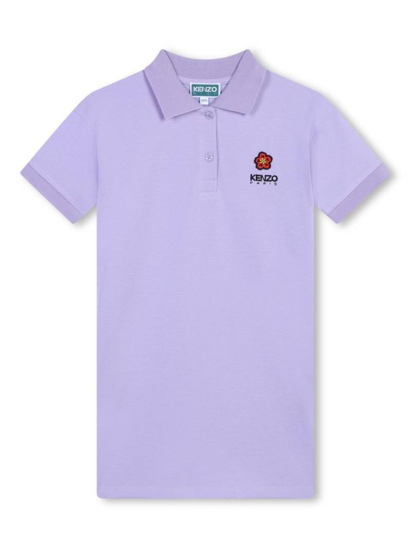 Kenzo Kids Boke Flower cotton polo dress - Purple von Kenzo Kids