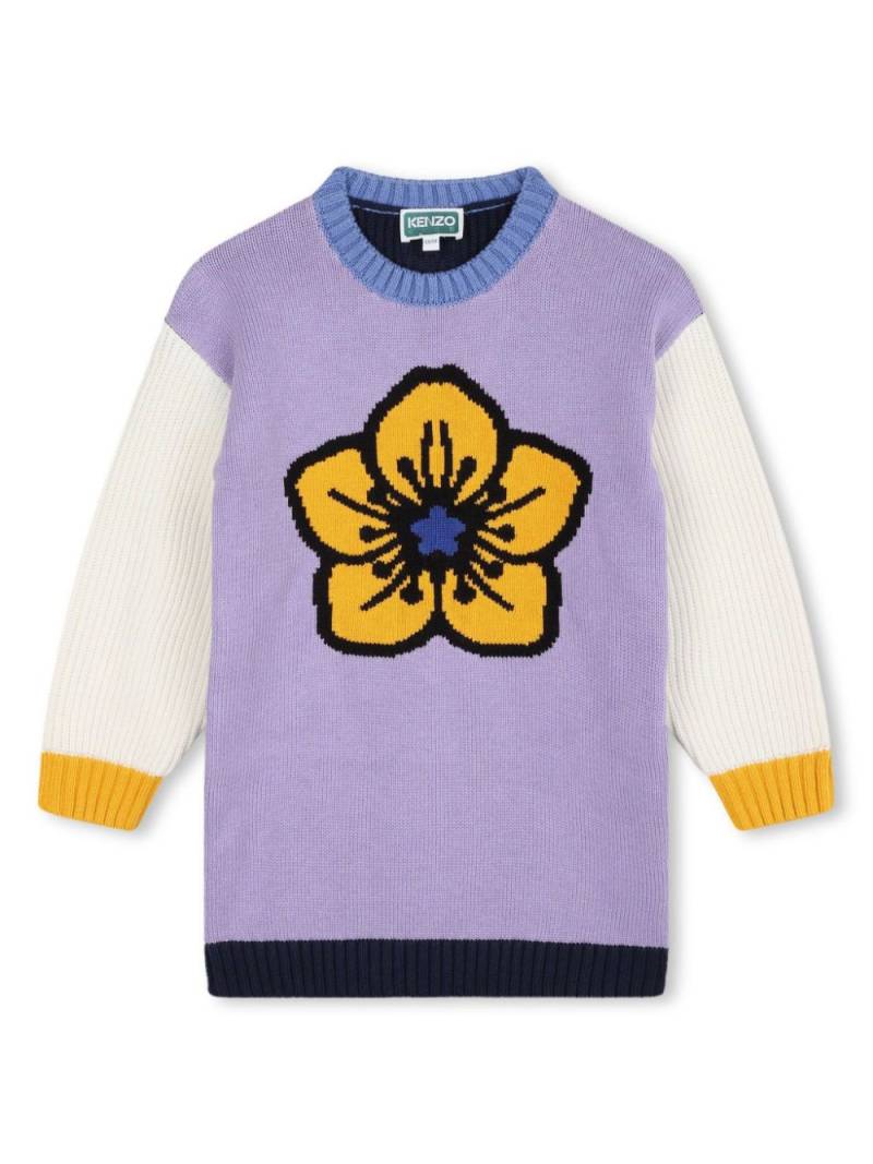 Kenzo Kids Boke Flower knitted dress - Purple von Kenzo Kids