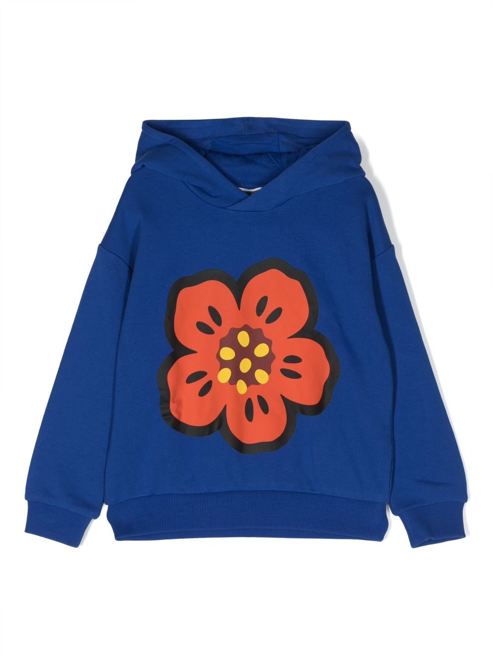 Kenzo Kids Boke Flower patch cotton hoodie - Blue von Kenzo Kids