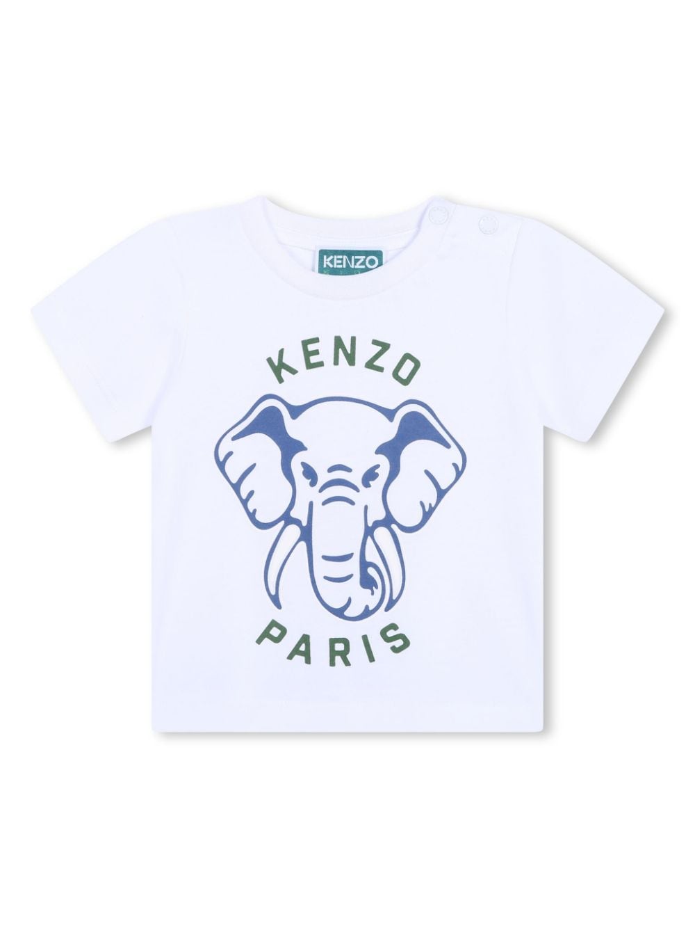 Kenzo Kids Elephant-print cotton T-shirt - White von Kenzo Kids