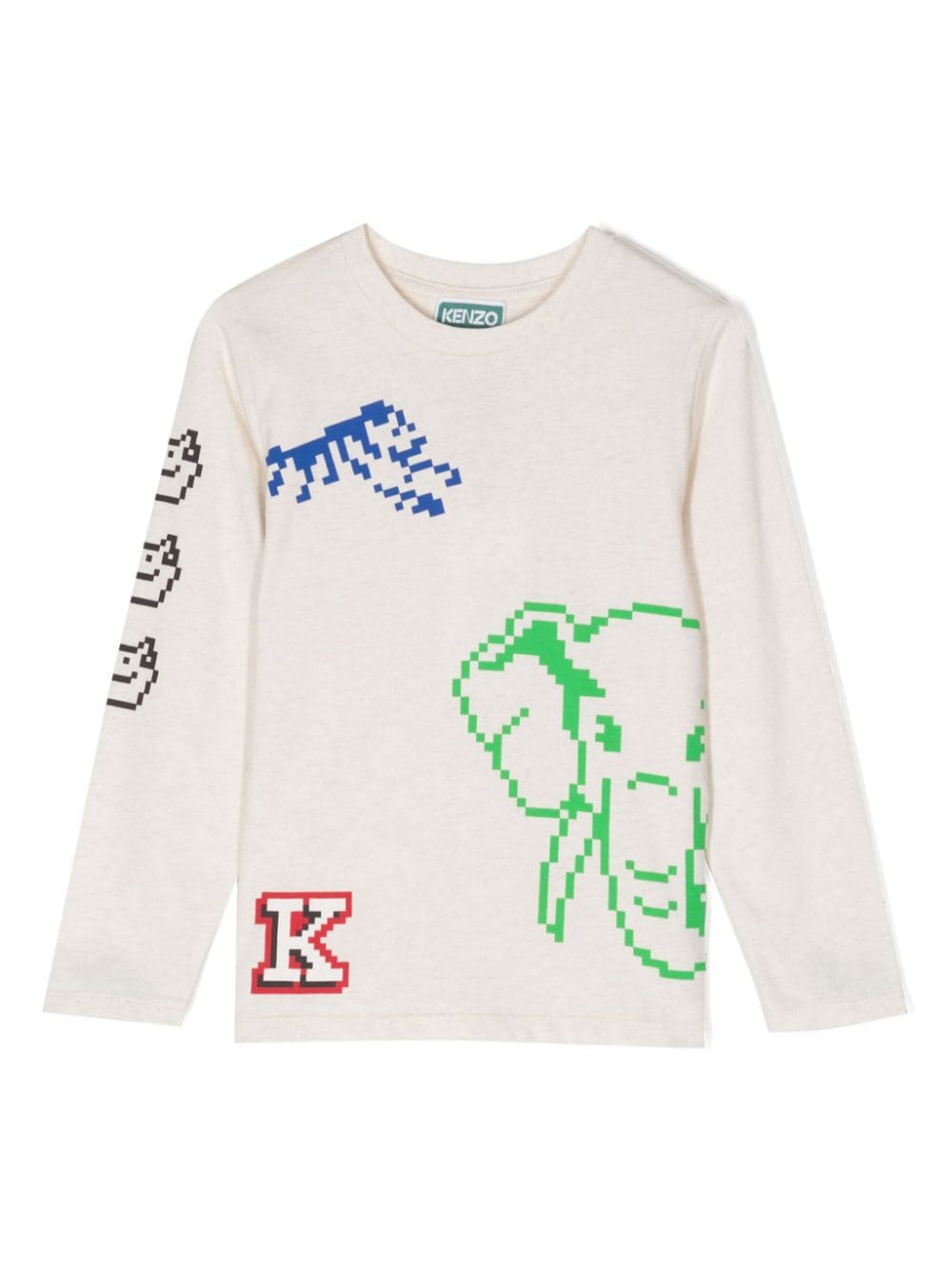 Kenzo Kids Jungle Game-print cotton T-shirt - White von Kenzo Kids