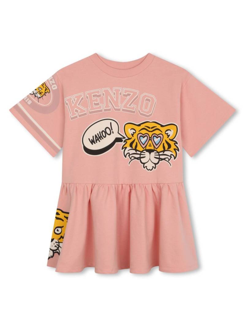 Kenzo Kids Kenzo Club cotton minidress - Pink von Kenzo Kids