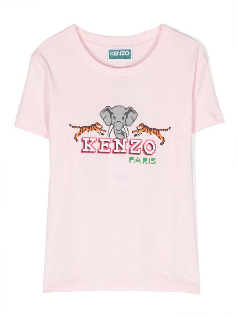 Kenzo Kids Kenzo Elephant cotton-jersey T-shirt - Pink von Kenzo Kids