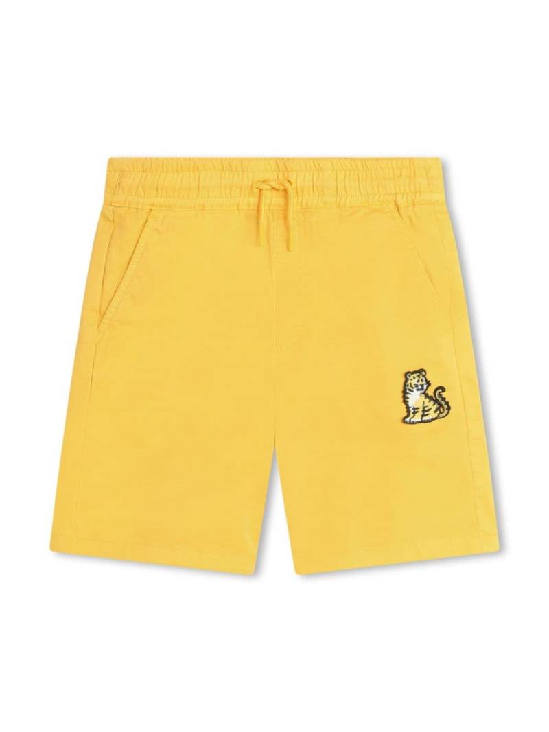 Kenzo Kids Kotora-embroidered drawstring track shorts - Yellow von Kenzo Kids