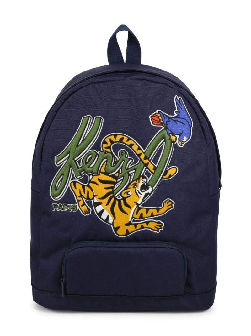 Kenzo Kids Rucksack logo-embroidered backpack - Blue von Kenzo Kids