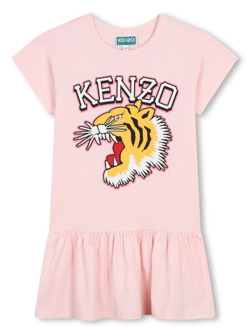 Kenzo Kids Tiger-print cotton dress - Pink von Kenzo Kids