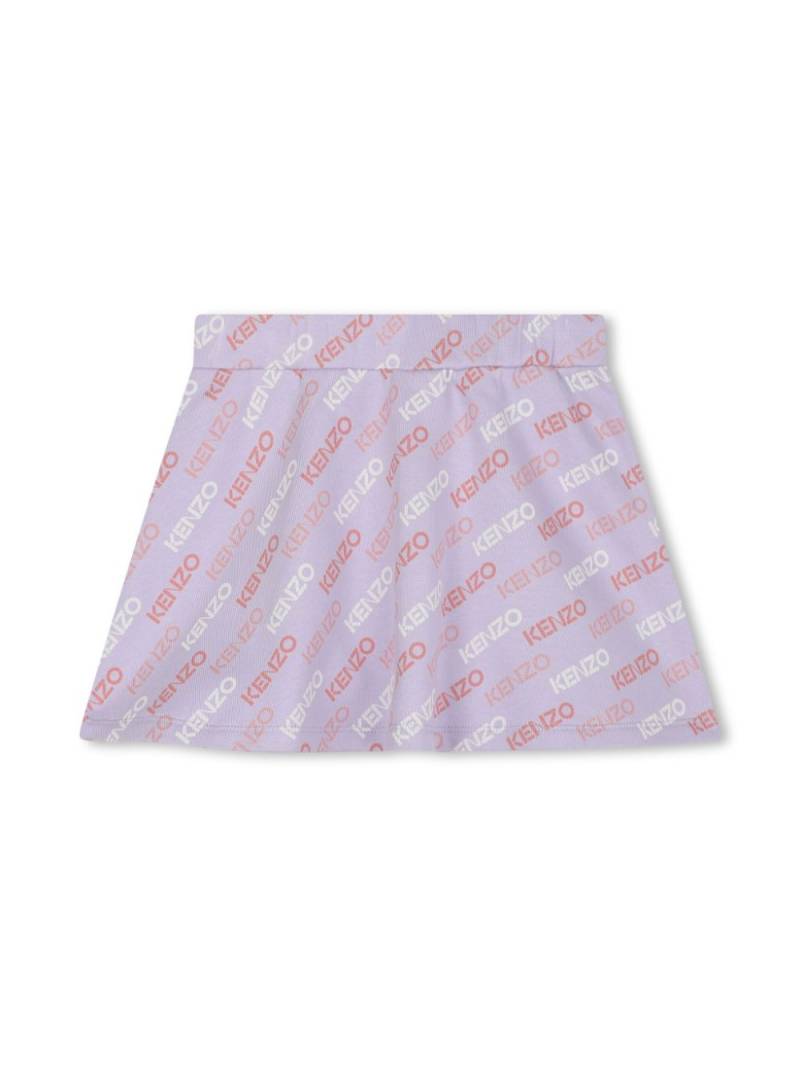 Kenzo Kids all-over logo print mini skirt - Purple von Kenzo Kids