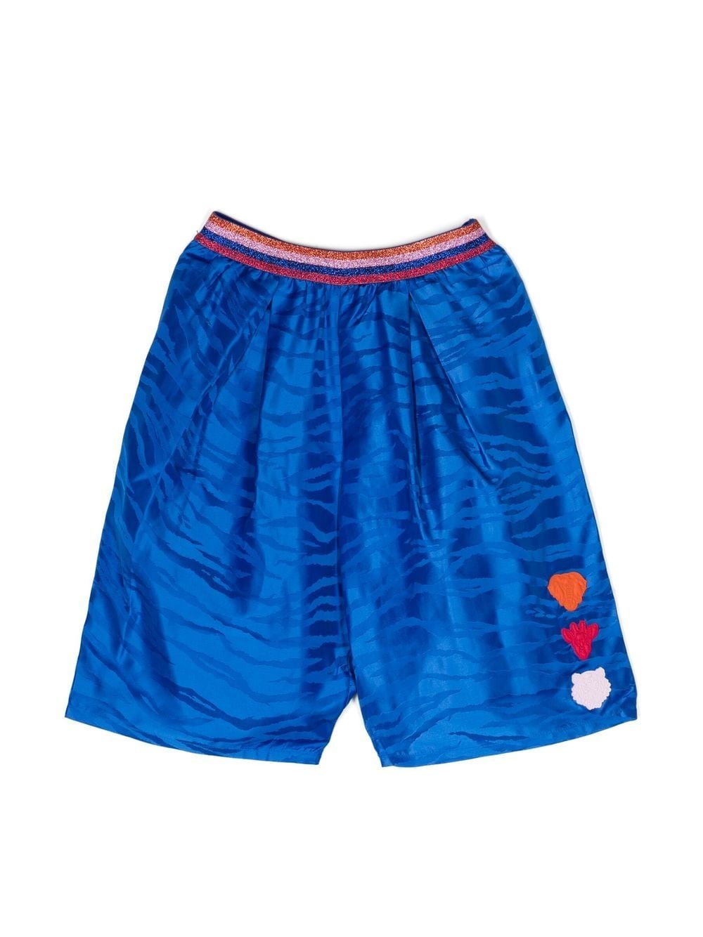 Kenzo Kids animal-patch tiger-print shorts - Blue von Kenzo Kids