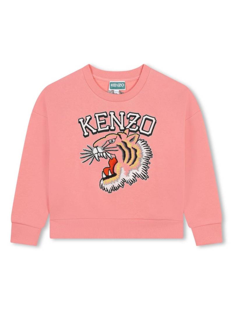 Kenzo Kids contrasting logo print sweatshirt - Pink von Kenzo Kids