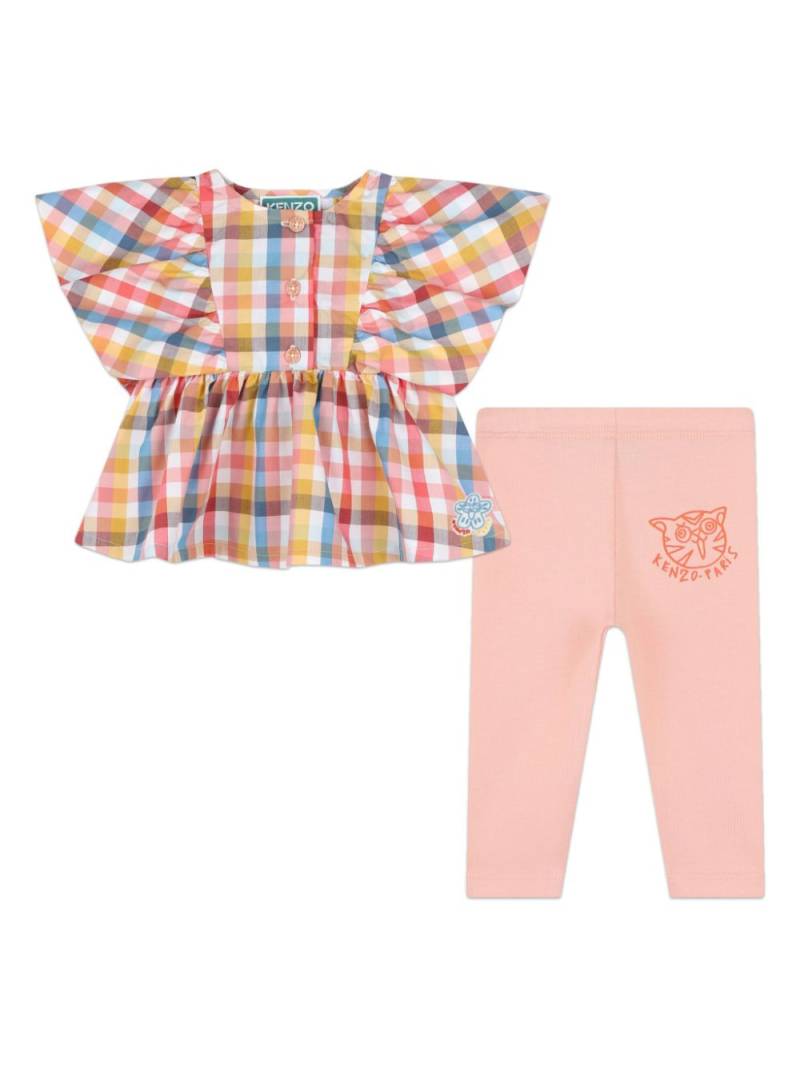 Kenzo Kids cotton leggings and blouse set - Pink von Kenzo Kids