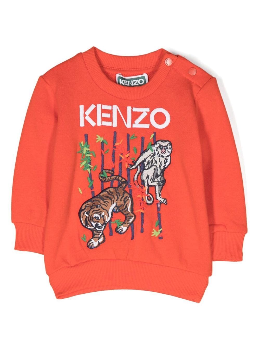 Kenzo Kids cotton logo-print sweatshirt - Red von Kenzo Kids