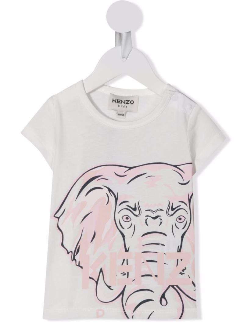 Kenzo Kids elephant-print organic-cotton T-shirt - White von Kenzo Kids