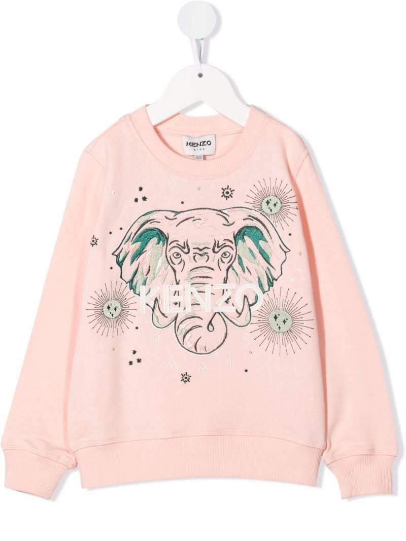 Kenzo Kids elephant print sweatshirt - Pink von Kenzo Kids