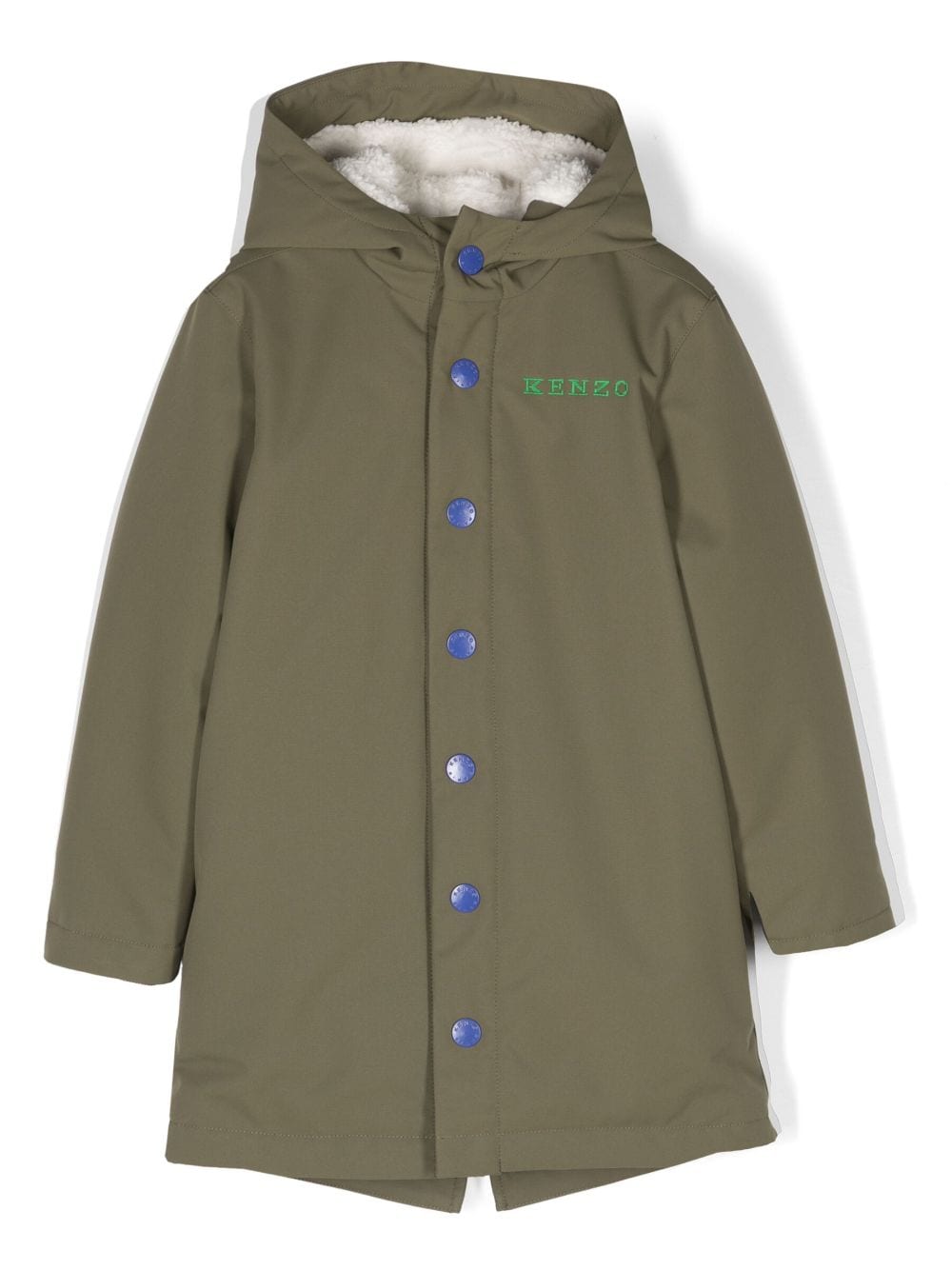 Kenzo Kids embroidered-logo parka coat - Green von Kenzo Kids