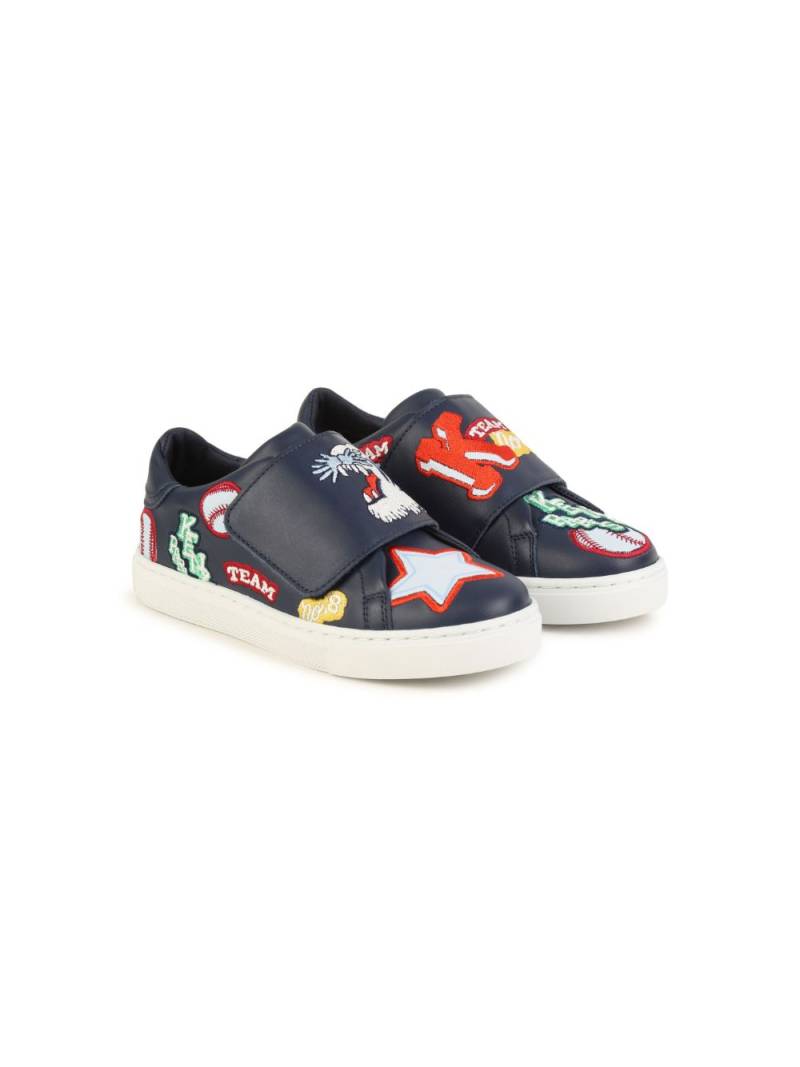 Kenzo Kids embroidered low-top sneakers - Blue von Kenzo Kids