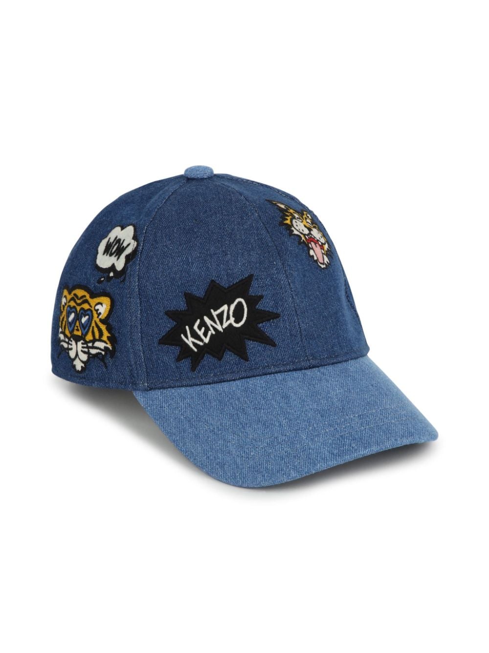 Kenzo Kids embroidered-motif denim cap - Blue von Kenzo Kids