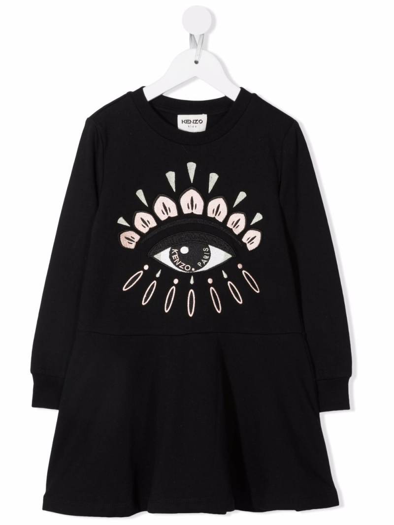 Kenzo Kids eye-print dress - Black von Kenzo Kids