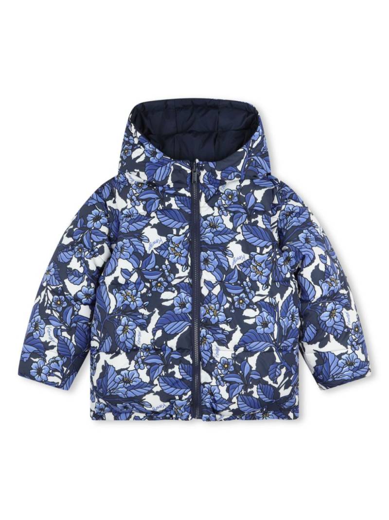 Kenzo Kids floral-print padded jacket - Blue von Kenzo Kids