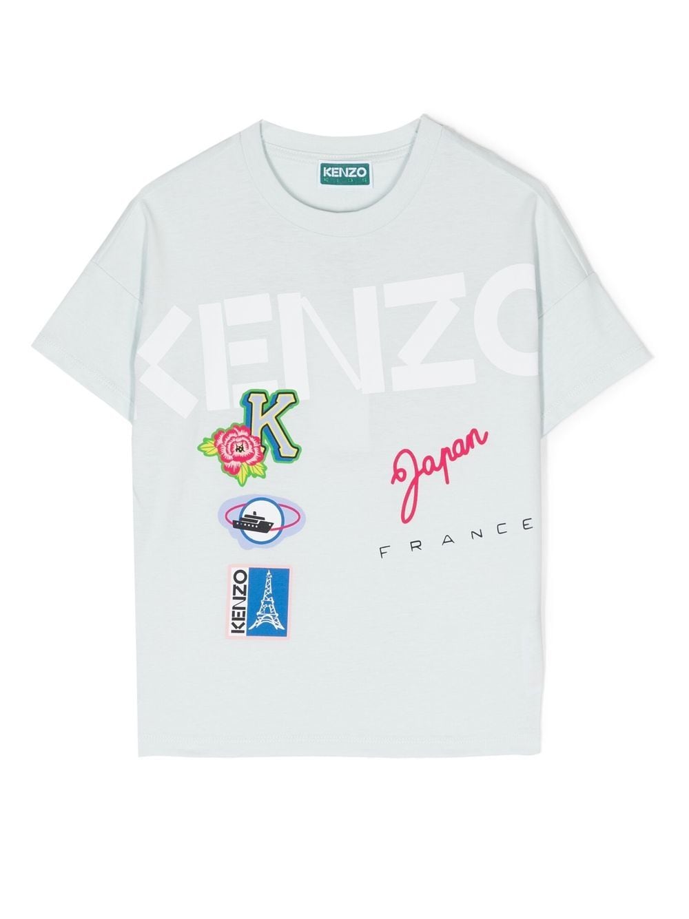 Kenzo Kids graphic-print cotton T-Shirt - Blue von Kenzo Kids