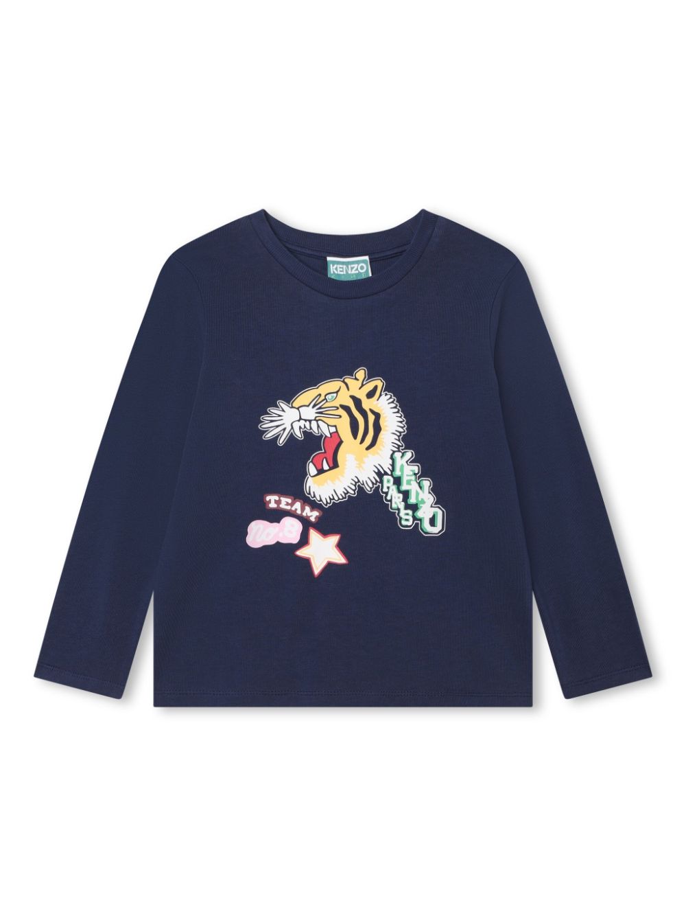 Kenzo Kids graphic-print cotton T-shirt - Blue von Kenzo Kids