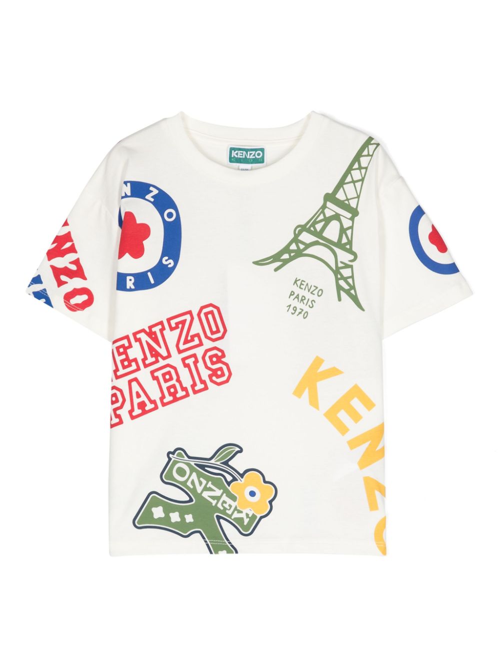 Kenzo Kids graphic-print cotton T-shirt - White von Kenzo Kids