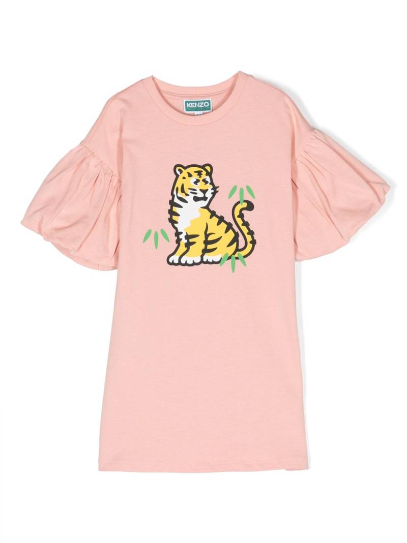 Kenzo Kids graphic-print cotton dress - Pink von Kenzo Kids