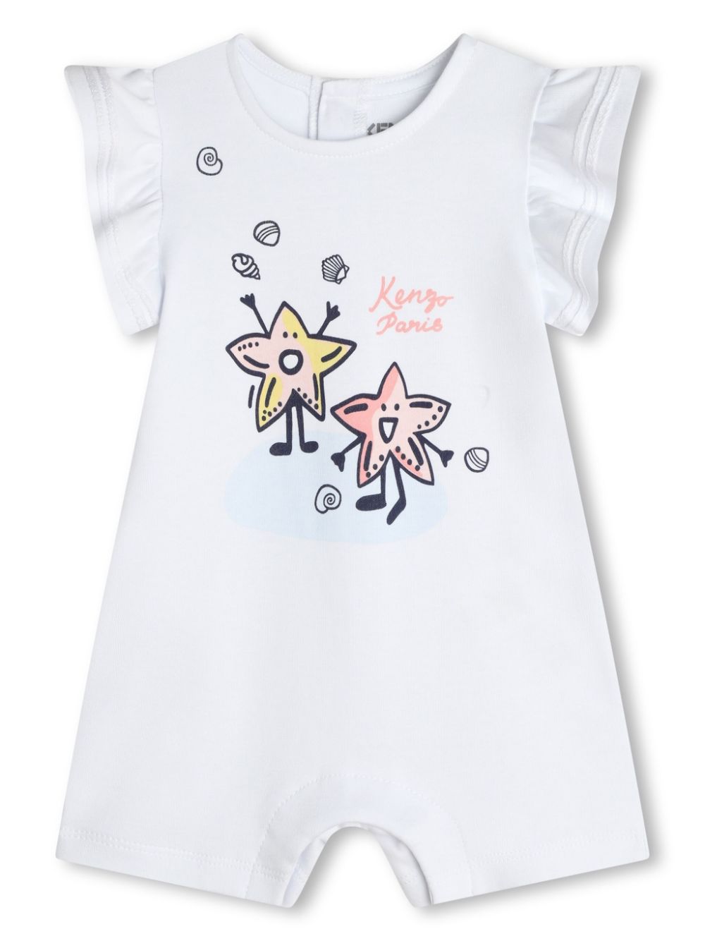 Kenzo Kids graphic-print cotton romper - White von Kenzo Kids