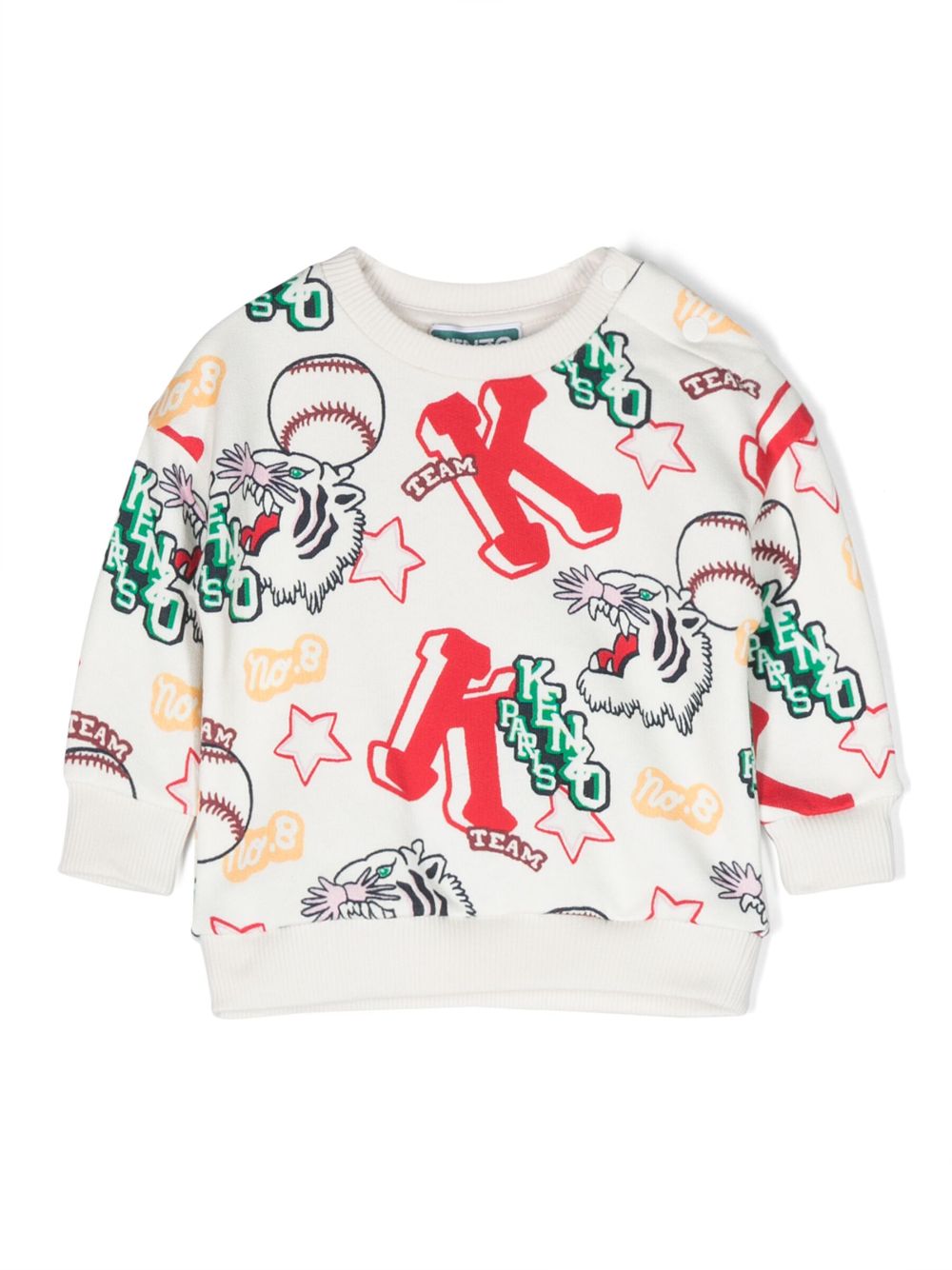 Kenzo Kids graphic-print cotton sweatshirt - White von Kenzo Kids