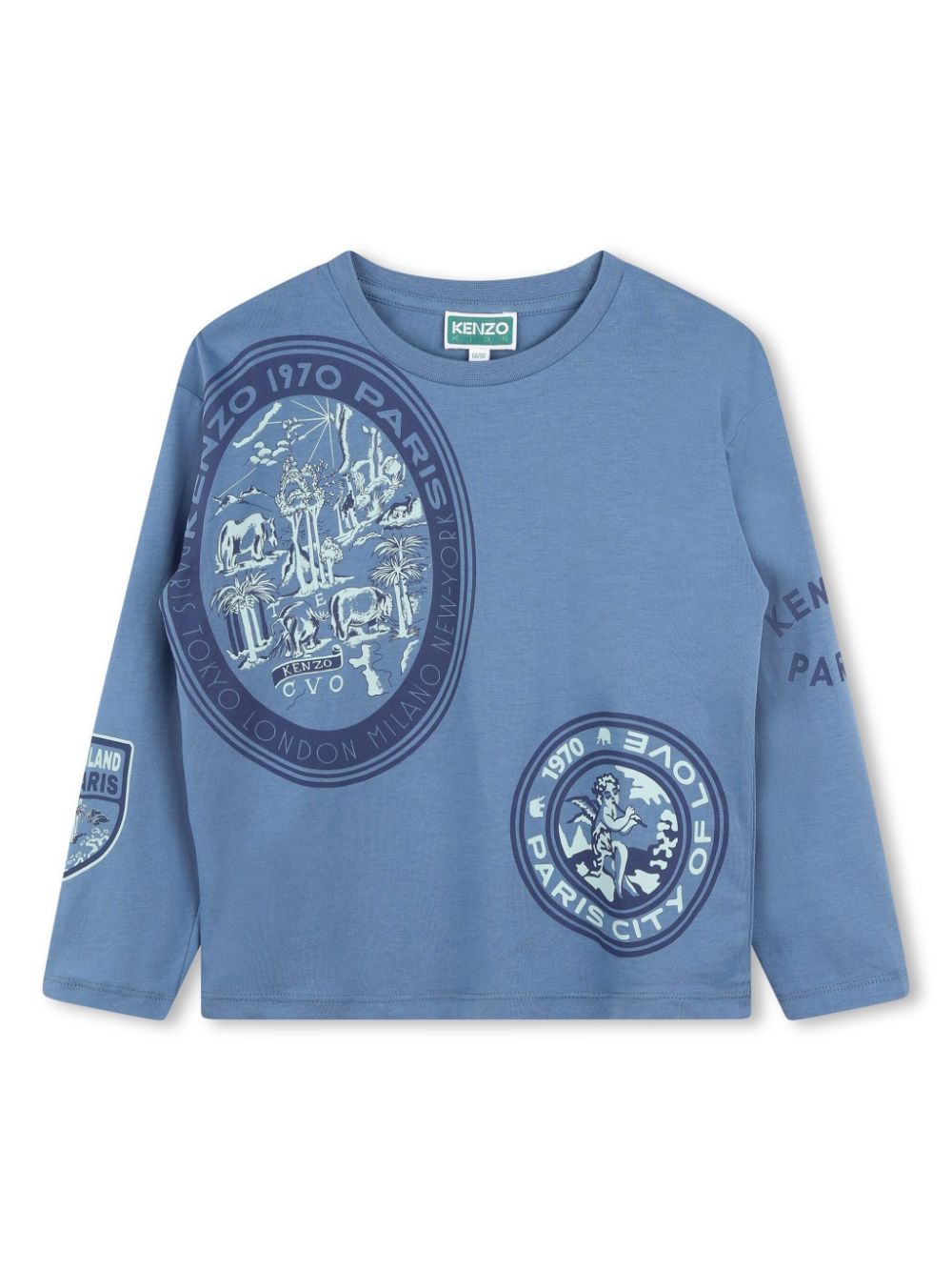 Kenzo Kids graphic-print organic cotton T-shirt - Blue von Kenzo Kids