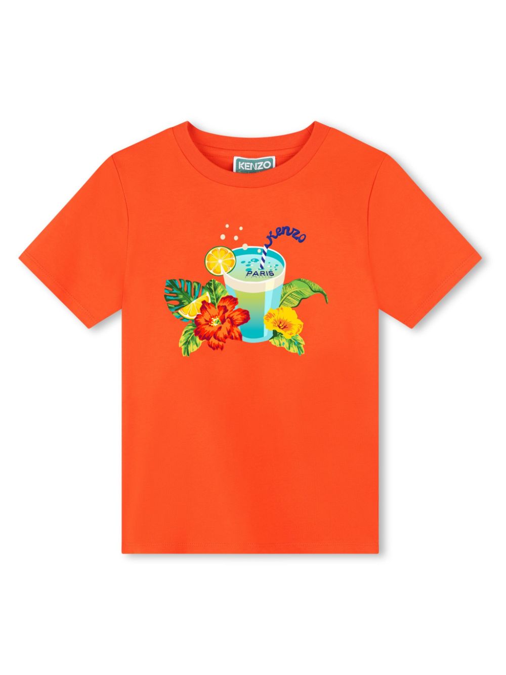 Kenzo Kids graphic-print organic-cotton T-shirt - Orange von Kenzo Kids