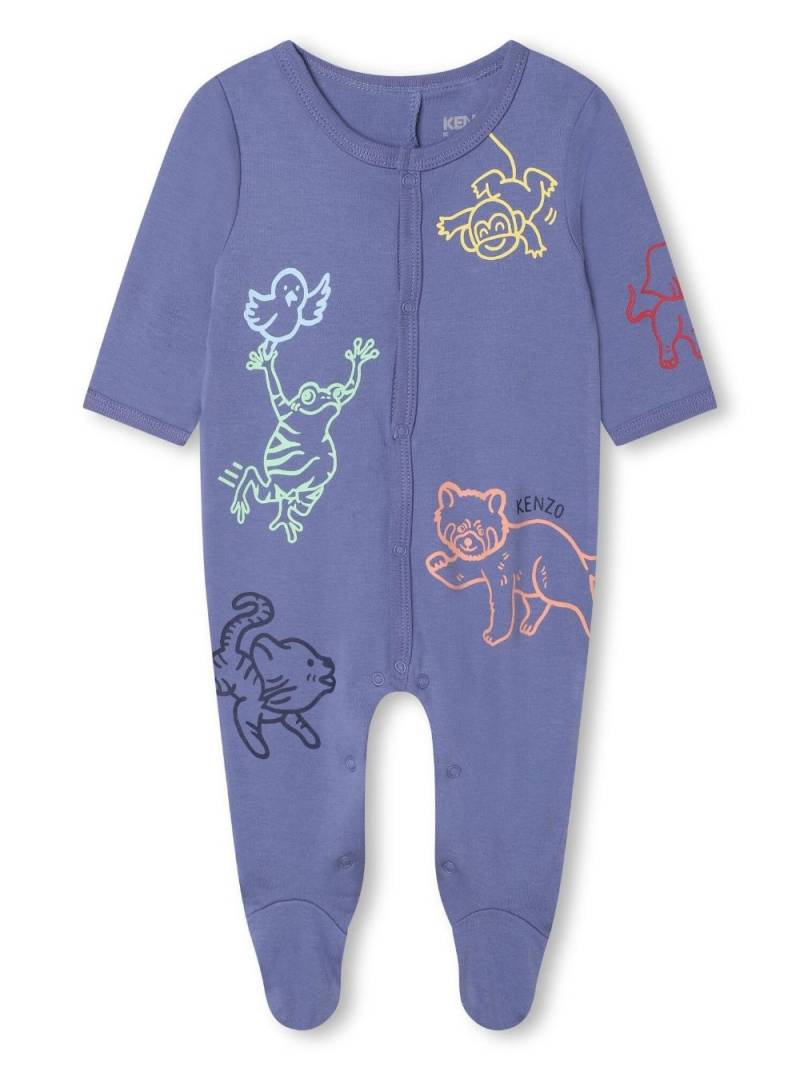 Kenzo Kids graphic-print organic cotton pyjamas - Blue von Kenzo Kids