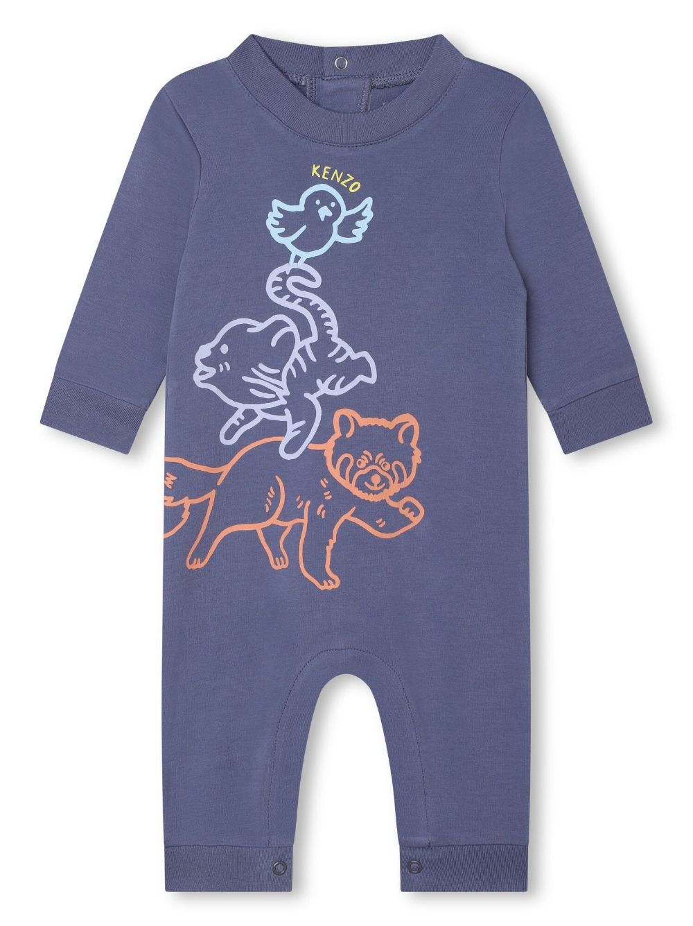 Kenzo Kids graphic-print organic cotton romper - Blue von Kenzo Kids